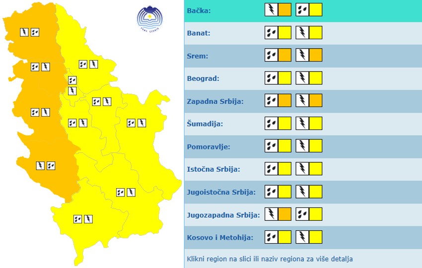 meteoalarm 25. aprila