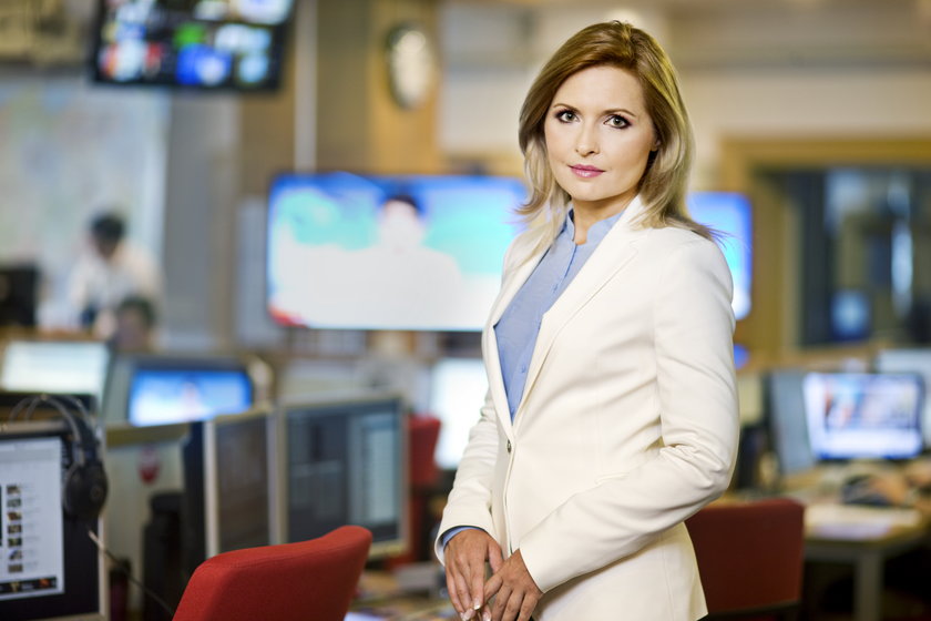 Agnieszka Gozdyra w studiu tv