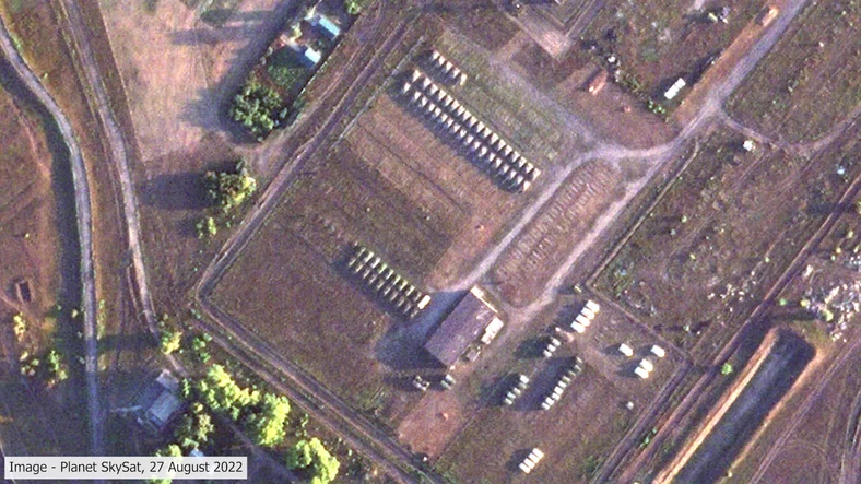 Przykładowe zdjęcie satelitarne rosyjskiego składowiska, wykupione przez Covert Cabal