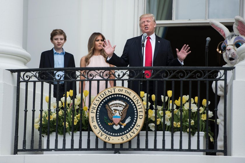 Pres. Donald Trump and Melania Trump host an Easter Egg Roll