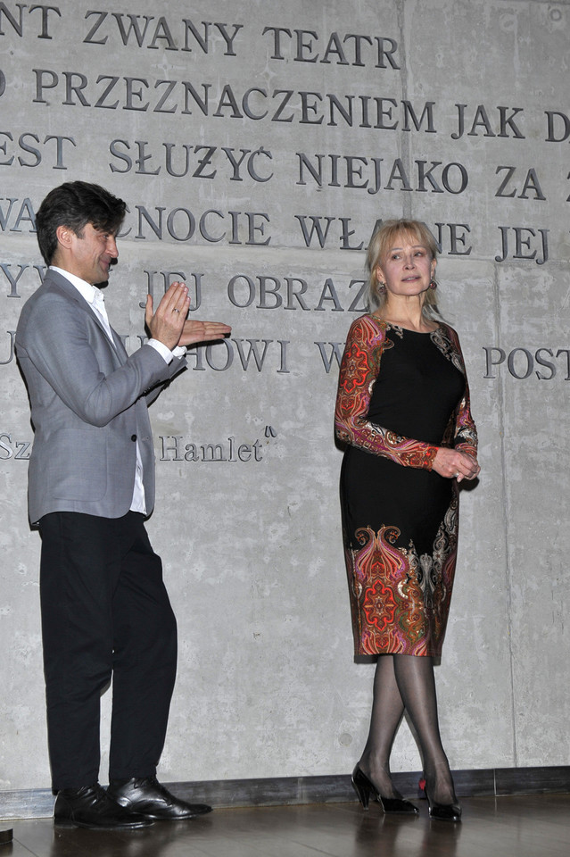 Leszek Bzdyl i Grażyna Barszczewska na premierze sztuki "Niezatańczone tango"