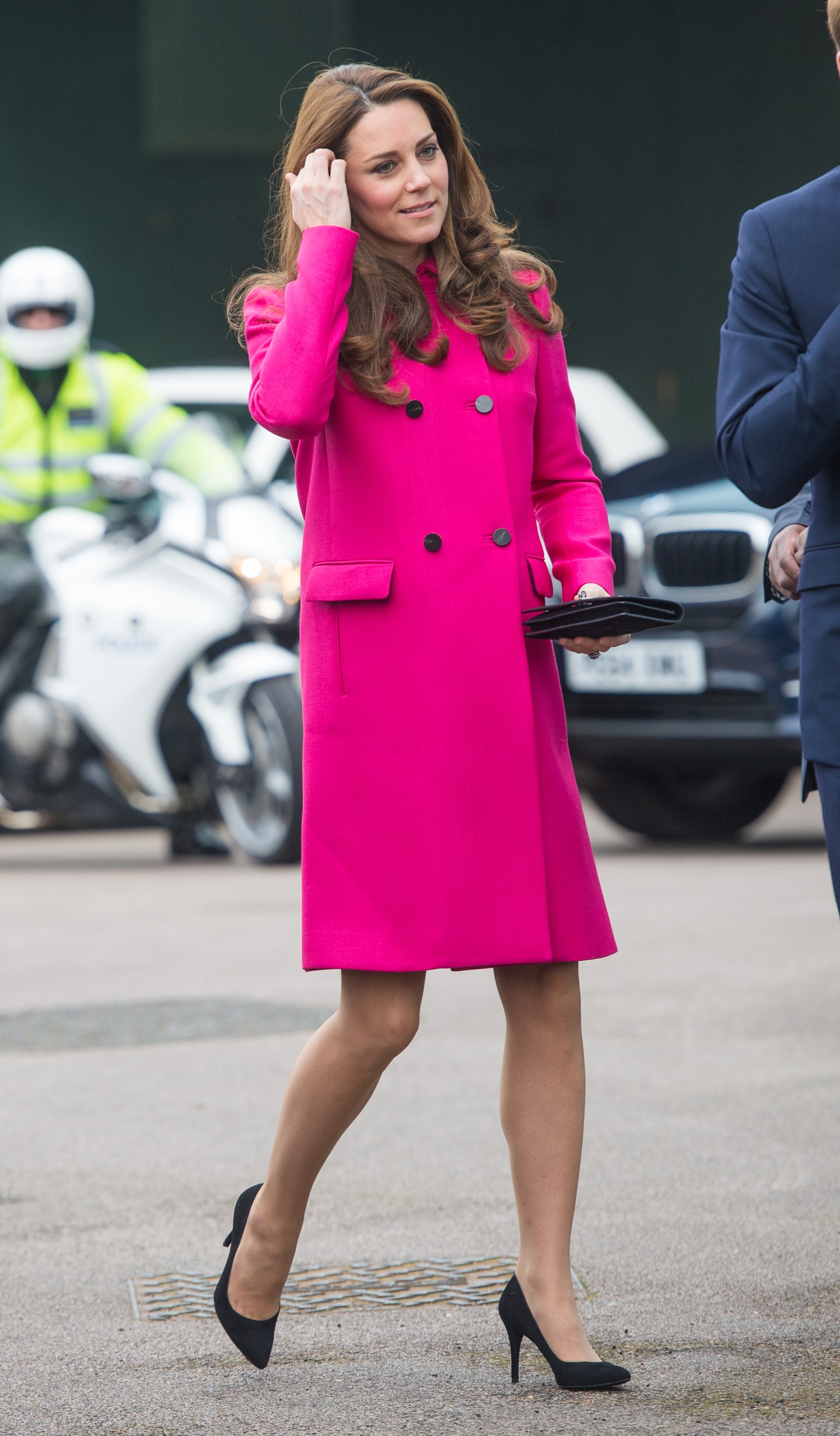 Katalin hercegné pink kabátruhában 2015-ben