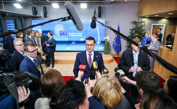 Premier Morawiecki przybył z pierwszą zagraniczną wizytą na szczyt UE