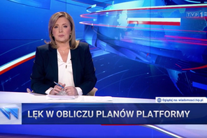 Kadr z Wiadomości TVP z 28 września 2023 r.