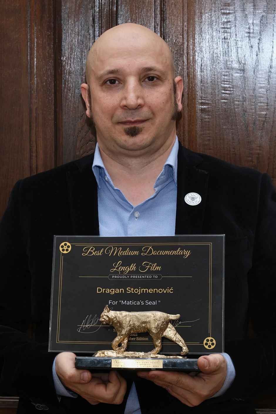 Dragan Stojmenović i trofej "Zlatni ris"