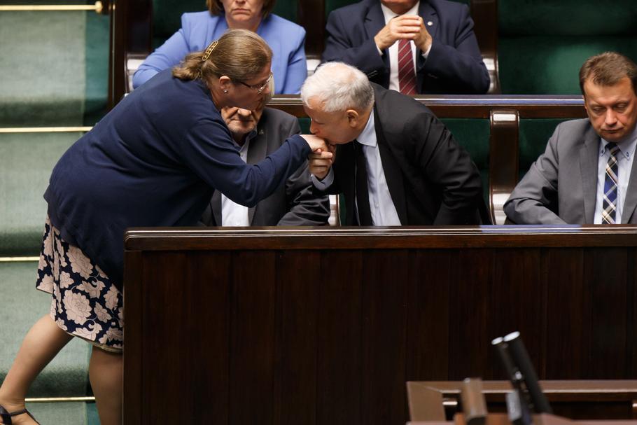 Jarosław Kaczyński i Krystyna Pawłowicz