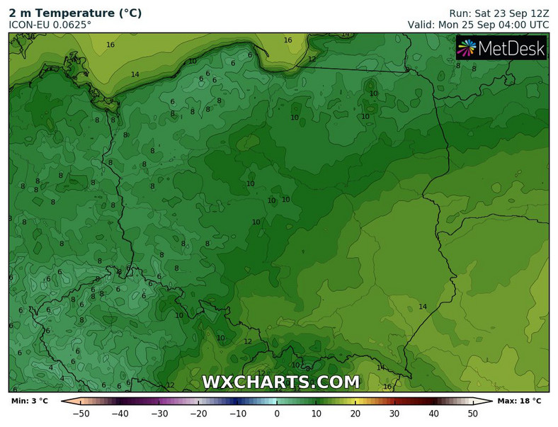 W nocy temperatura może spaść do 6 st. C