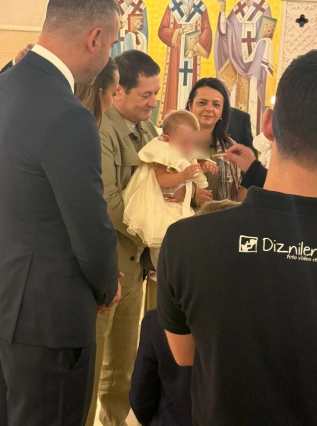 Aleksandra Prijović i Filip Živojinović, krštenje ćerke