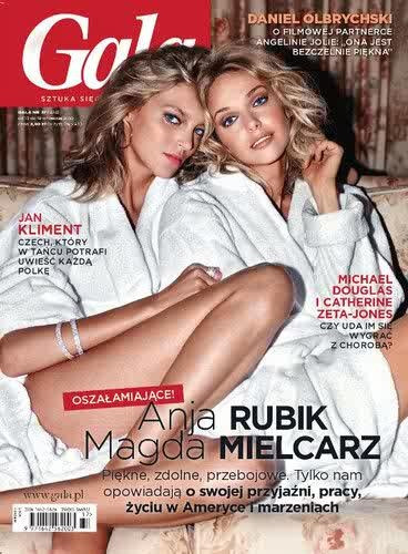 Magda Mielcarz i Anja Rubik na okładce Gali w 2010 r.