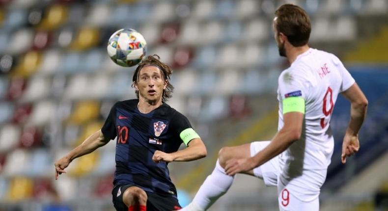 Luka Modric played in an empty stadium in the goalless draw against England