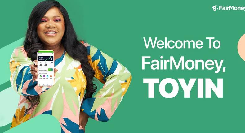 FairMoney Microfinance Bank unveils Toyin Abraham as new Brand Ambassador. 