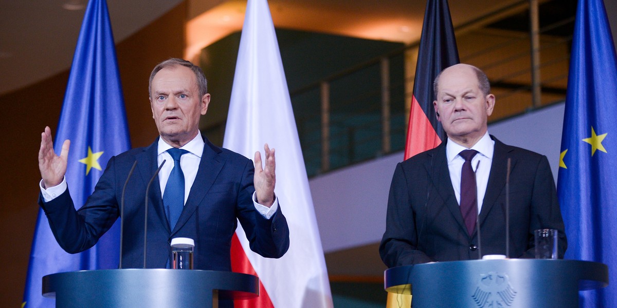 Donald Tusk i Olaf Scholz