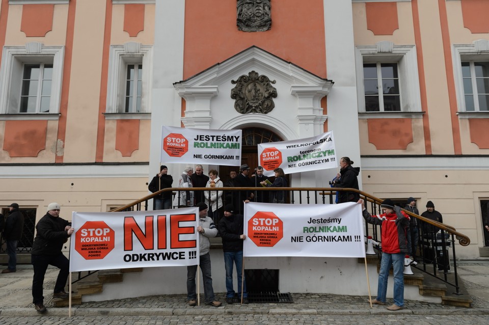 Protest mieszkańców w Lesznie. Nie chcą kopalni