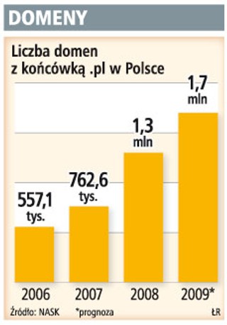 Firmy rejestrują mniej domen internetowych