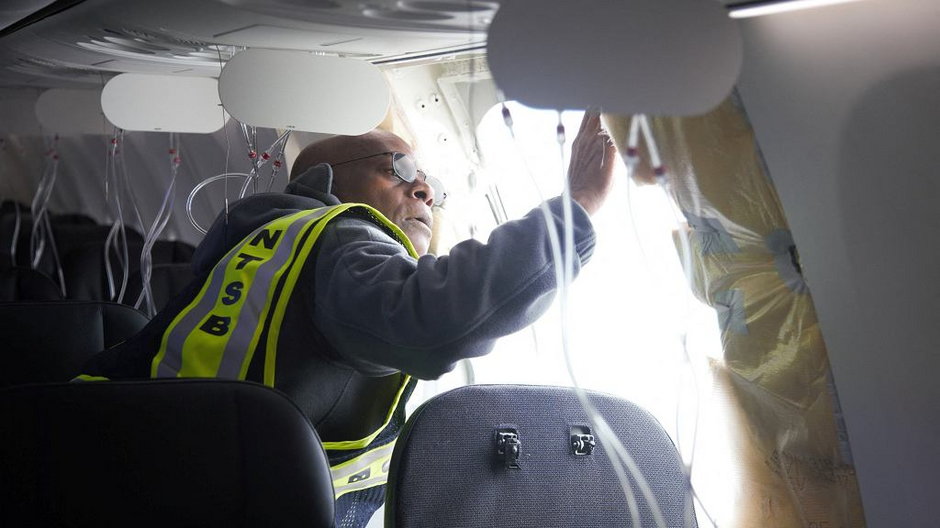 Dziura w samolocie Alaska Airlines