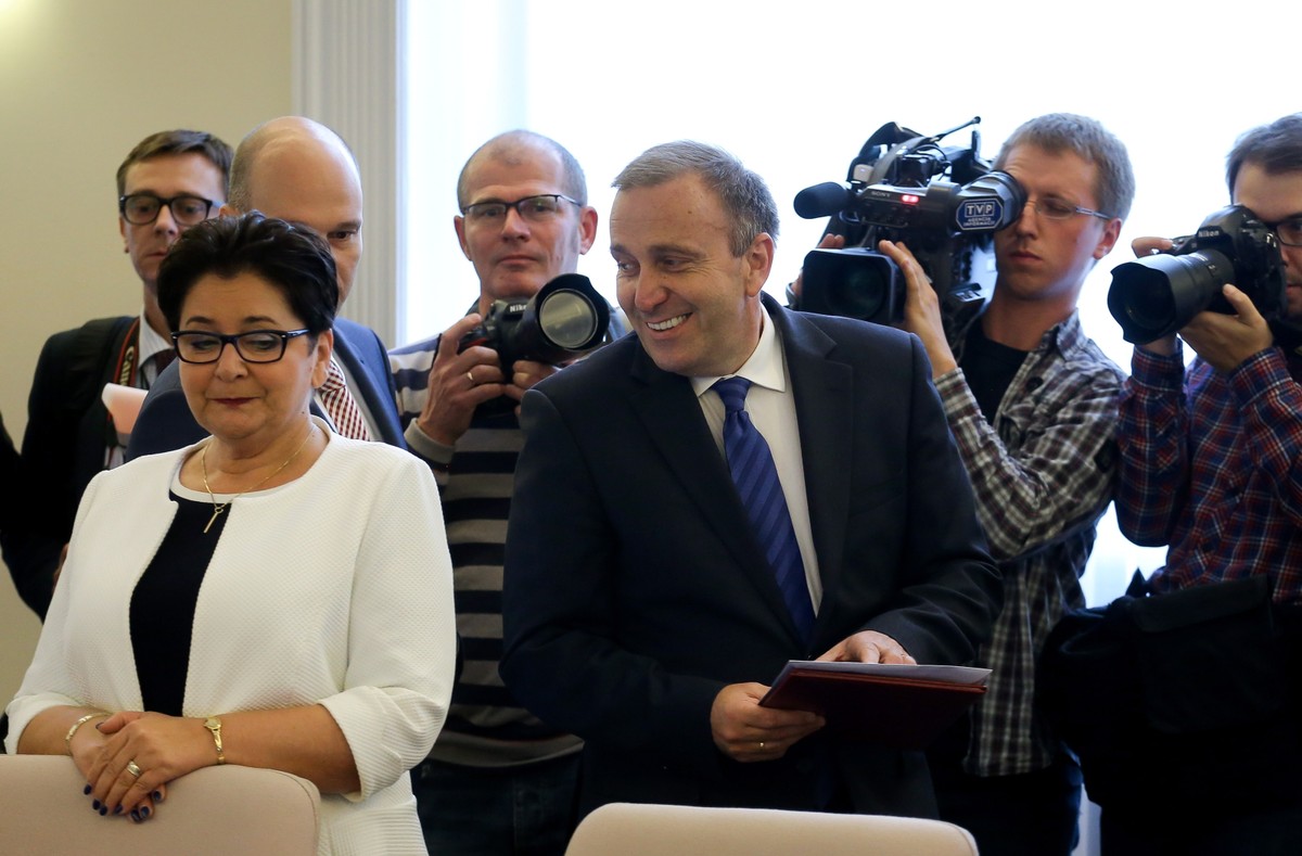Grzegorz Schetyna i Teresa Piotrowska