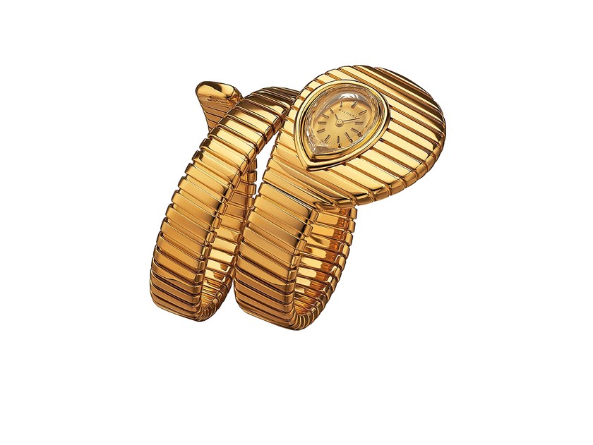 1974 Armbanduhr Serpenti Tubogas in Gelbgold.