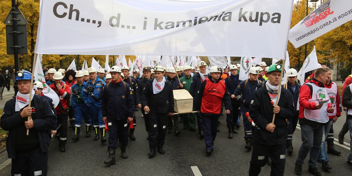 Górnicy ruszą na stolicę