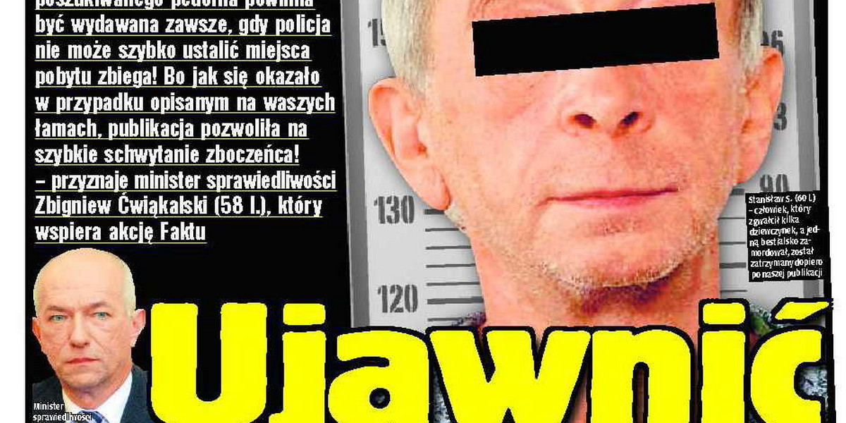 Ujawnić twarze pedofilów!