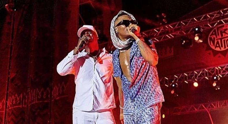 Akon and Wizkid at Afronation in Ghana