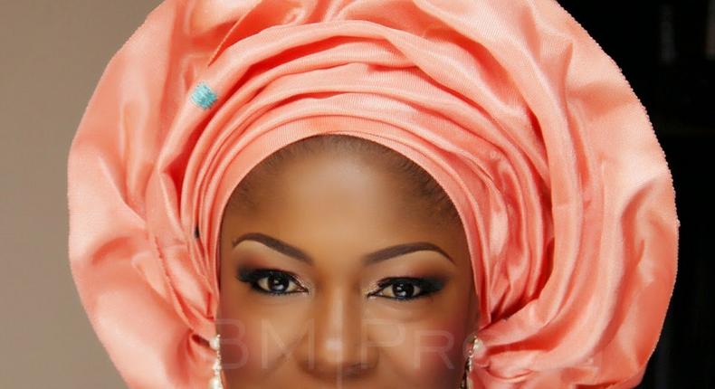 Susan Peters wears her 'gele' flawless courtesy of BM Pro