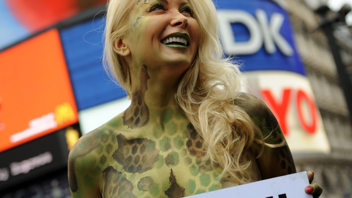 BRITAIN PETA DEMO EXOTIC ANIMAL SKINS