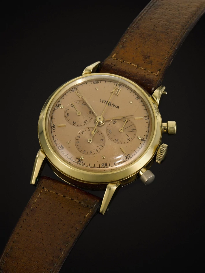 Lemania wristwatch formerly owned by Sir Winston Churchill for auction