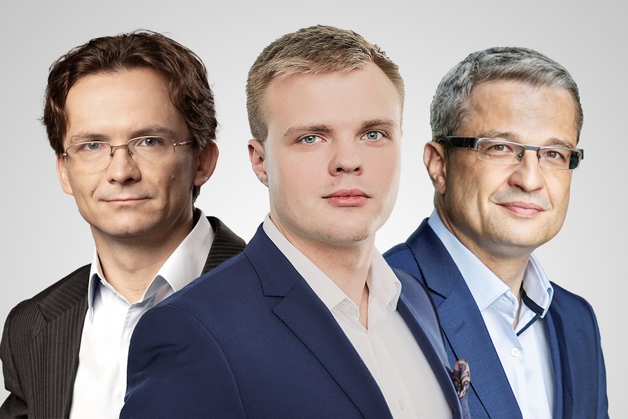 Od lewej: Jarosław Jamka, Chief Investment Officer w WealthSeed, Bartosz Pakulski, analityk inwestycyjny w Flash Ventures oraz Michał Szymański, prezes VIG / C-Quadrat TFI