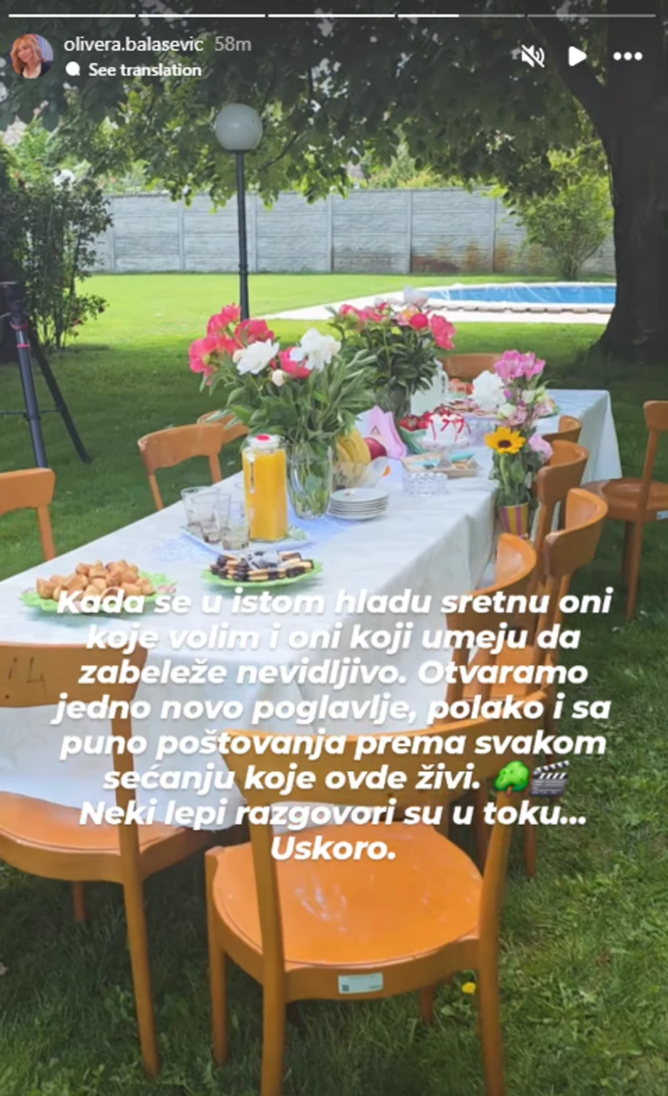 Olivera Balašević pokazala dvorište