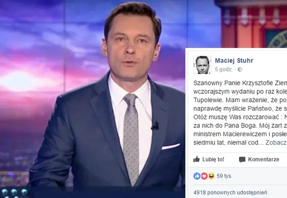 Stuhr do "Wiadomości": Chylę głowę nad ofiarami. To Kaczyński gwałci ich pamięć