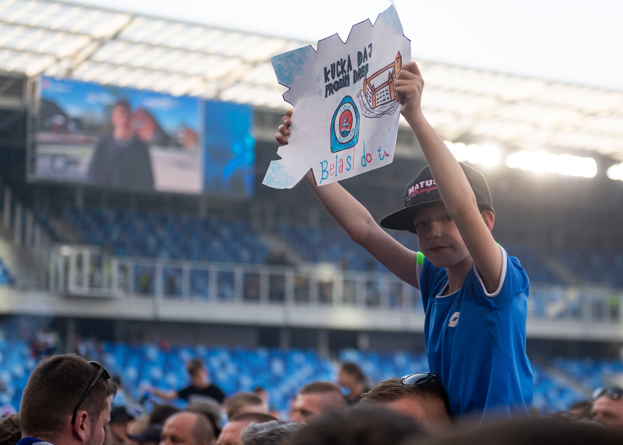 Oslavy ŠK Slovan Bratislava po získaní šiesteho titulu za sebou.