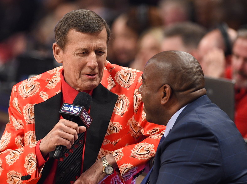 Craig Sager i Magic Johnson