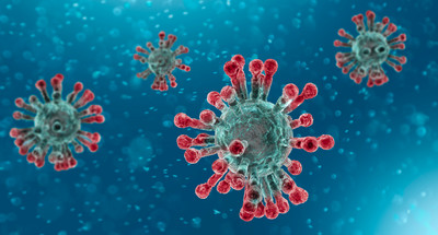 Obraz przedstawia wirusy sars-cov-2