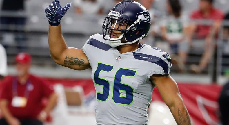 Seattle Seahawks linebacker Mychal Kendricks during an NFL football game against the Arizona Cardinals.