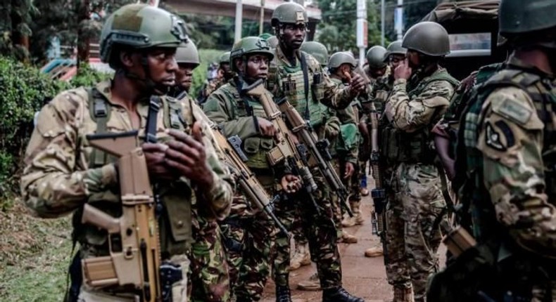 [FILE PHOTO] A section of the Recce Squad, an elite paramilitary unity of Kenya's General Service Unit. 