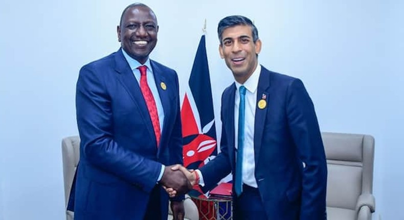 Kenyan president William Ruto and UK Prime Minister Rishi Sunak