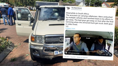 RPA: atak na samochód przewożący telefony komórkowe [WIDEO]