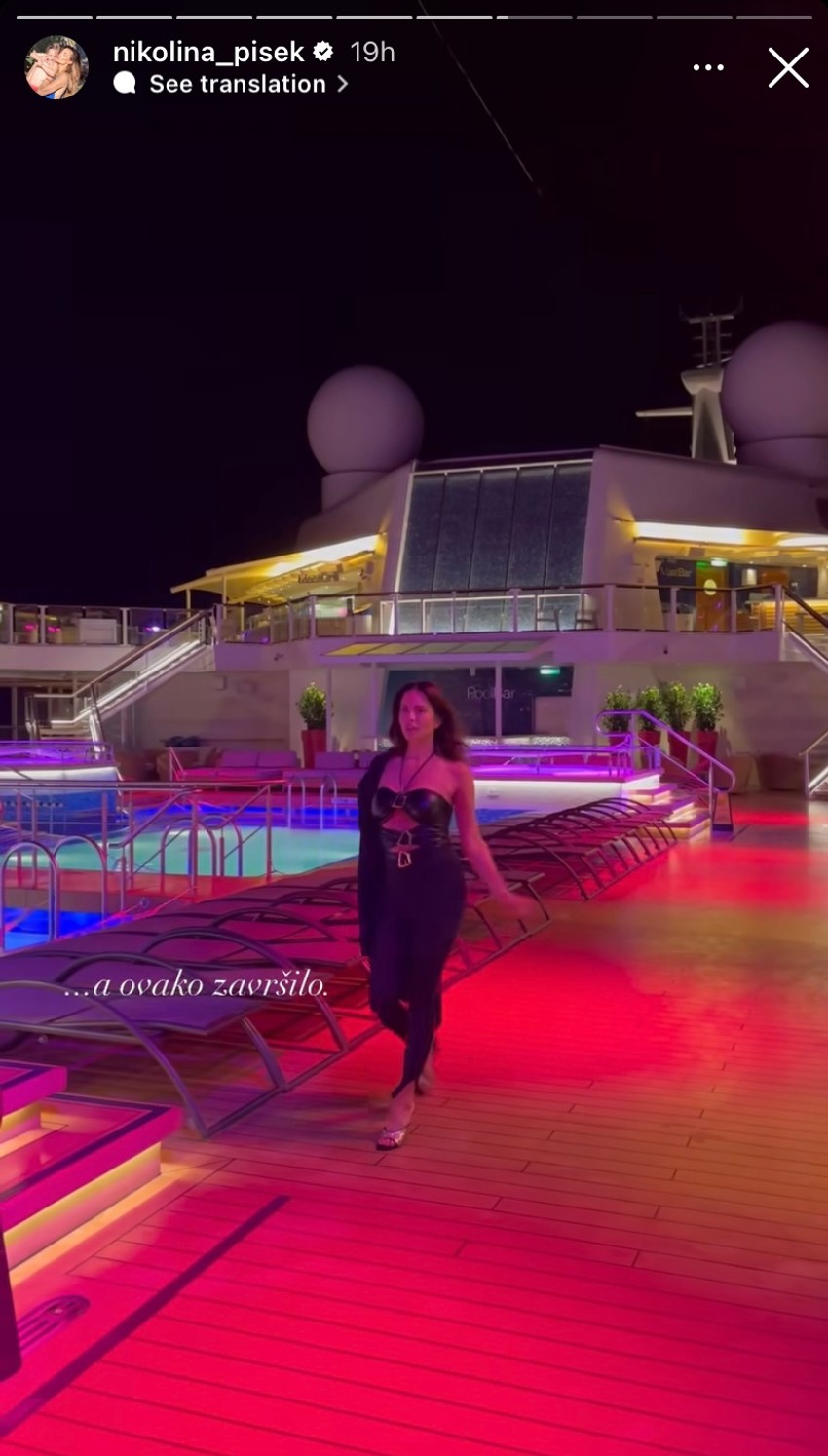 Nikolina Pišek uživa na brodu