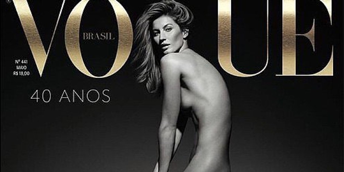 Gisele Bundchen nago na okładce brazylijskiego "Vogue'a" 