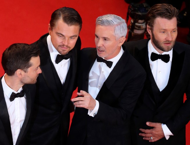 Tobey Maguire, Leonardo DiCaprio, reżyser Baz Luhrmann i Joel Edgerton