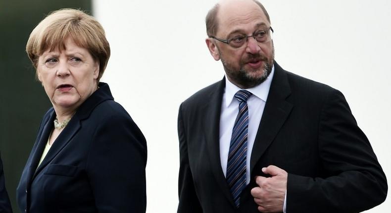 Schulz is hoping to unseat Merkel, the world's most powerful woman in September elections in Germany