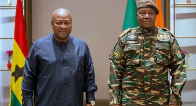 President of Ghana John Mahama and President of Niger Abdourahamane Tiani