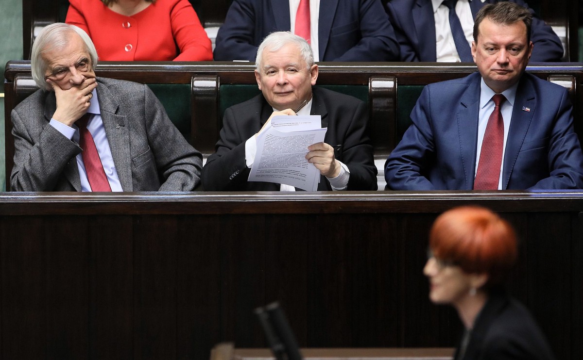 Jarosław Kaczyński i politycy PiS