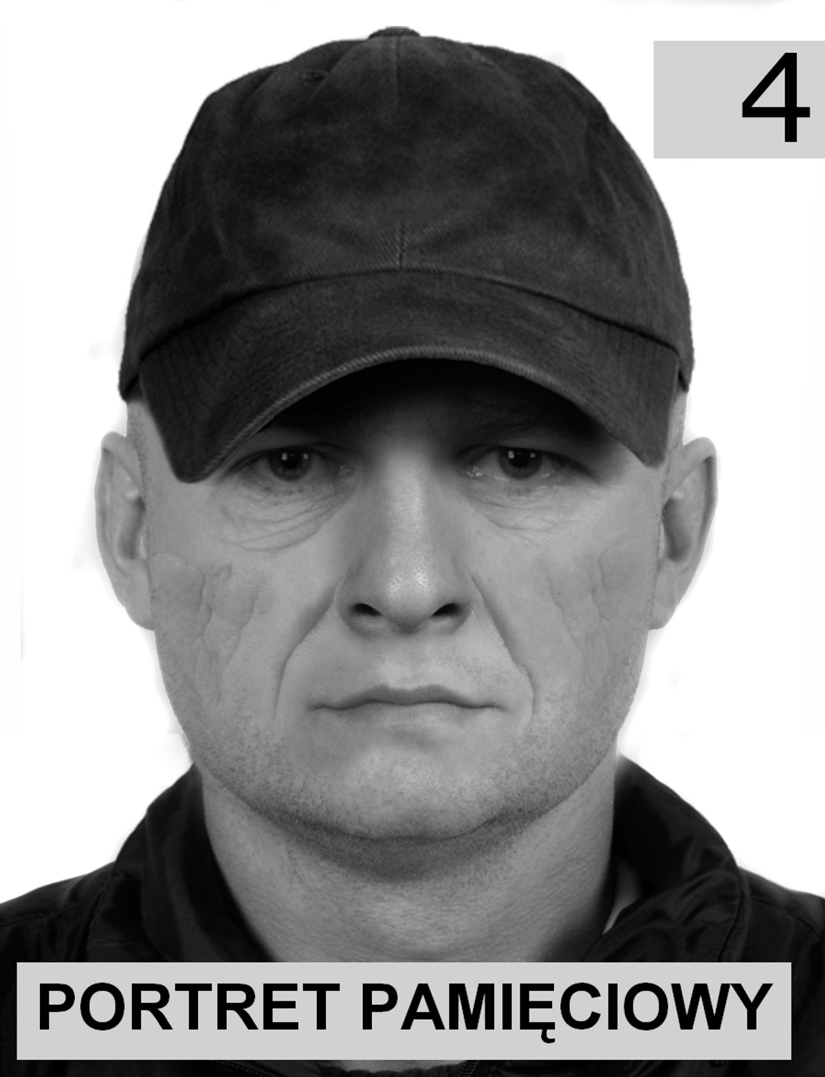 Portret pamięciowy poszukiwanego mężczyzny (źródło: bochnia.policja.gov.pl)