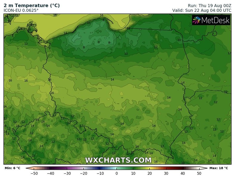 Niedzielny poranek na północy będzie bardzo zimny