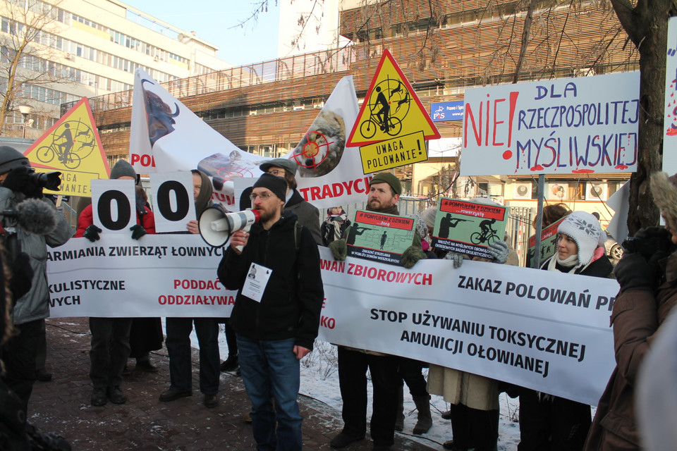 Protest przeciwko zmianie w Prawie łowieckim. Piotr Halicki 3