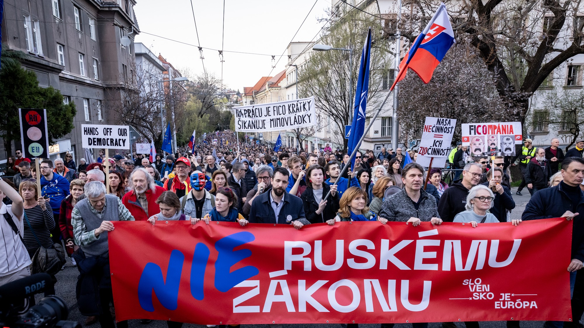 Protest Nie Ruskému Zákonu 3.4.2025
