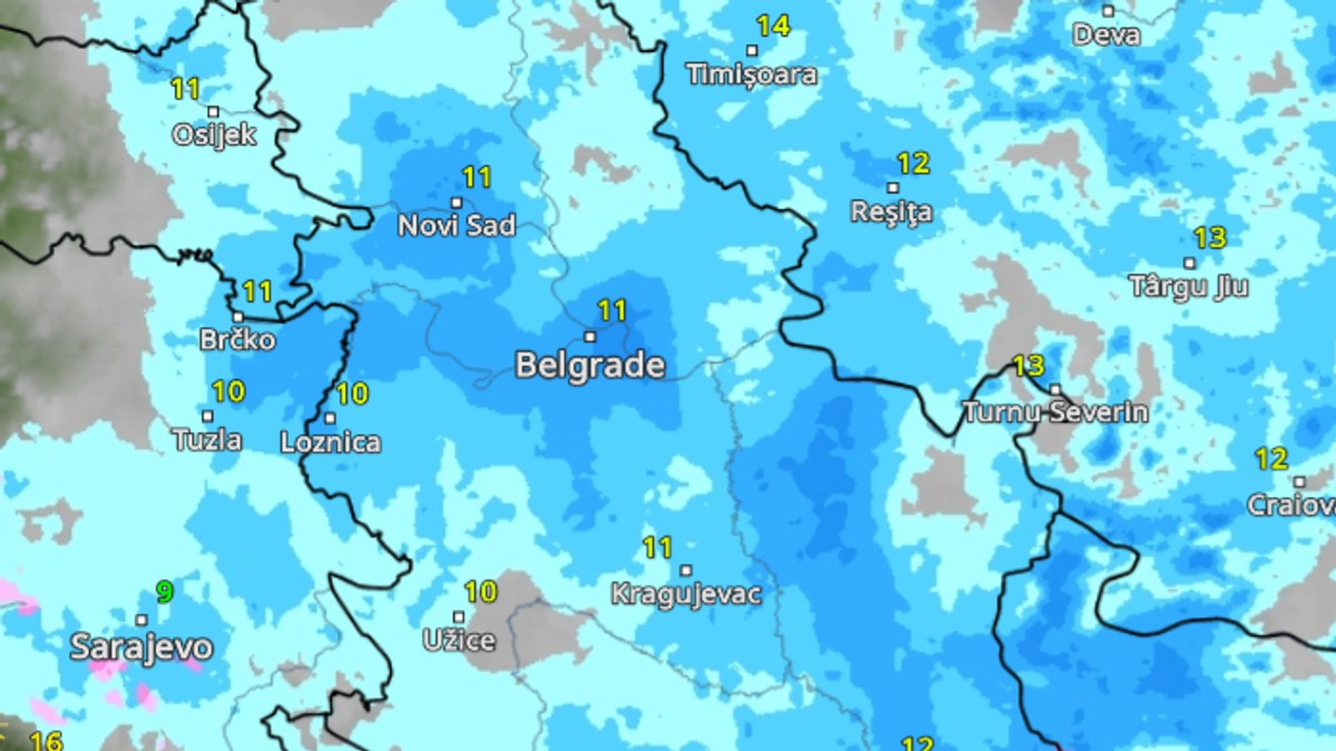 Radarske slike nevremena u Srbiji