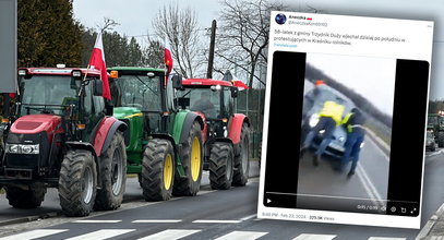 Kierowca stracił cierpliwość na proteście rolników. Nagranie niesie się po sieci