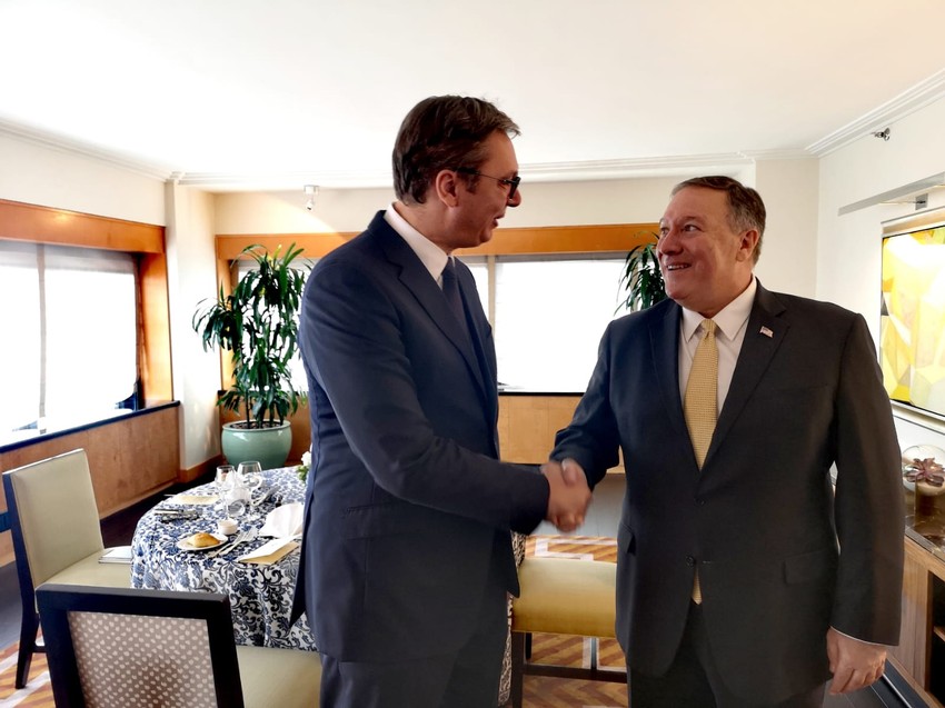 Aleksandar Vučić i Majk Pompeo